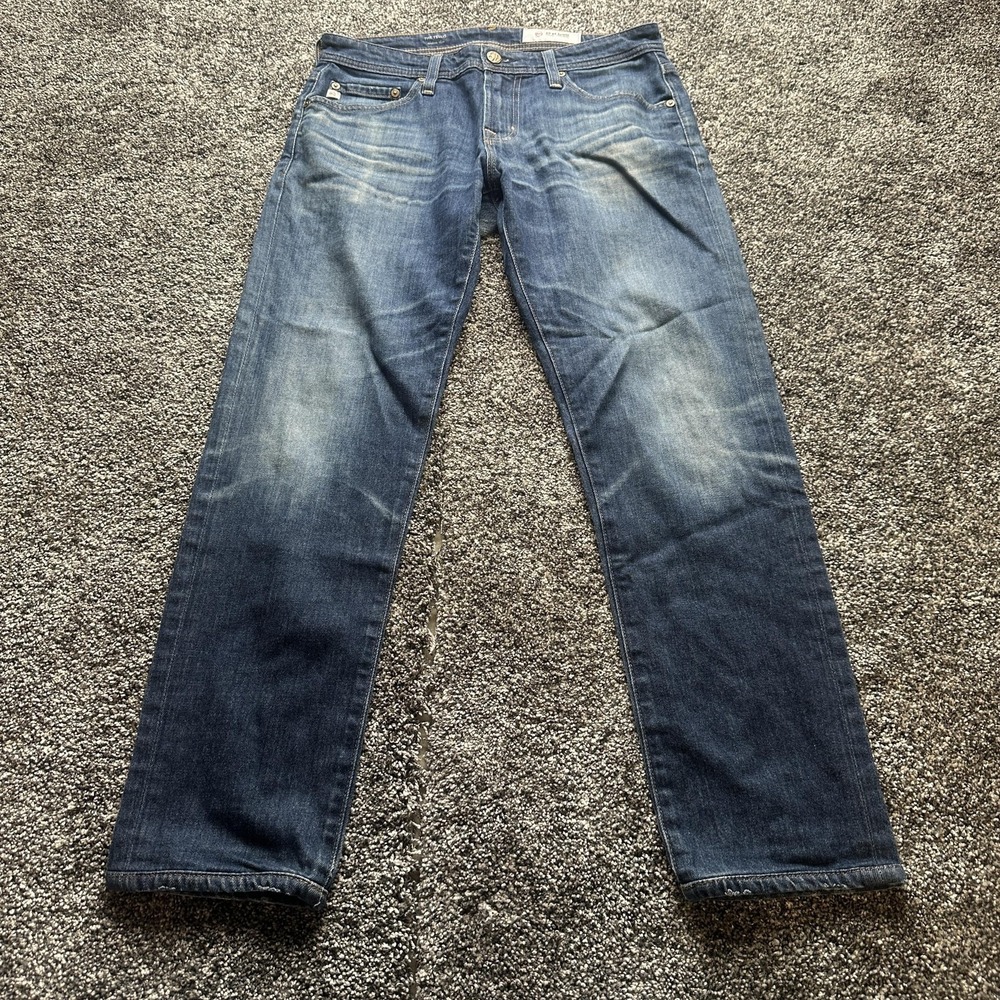 AG Adriano Goldschmied The Tellis Jeans Mens 32x32 Blue Slim Straight Zip Fly